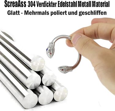 Чоловічий пеніс-кільце з двома зміїними головами, срібло, 30 мм