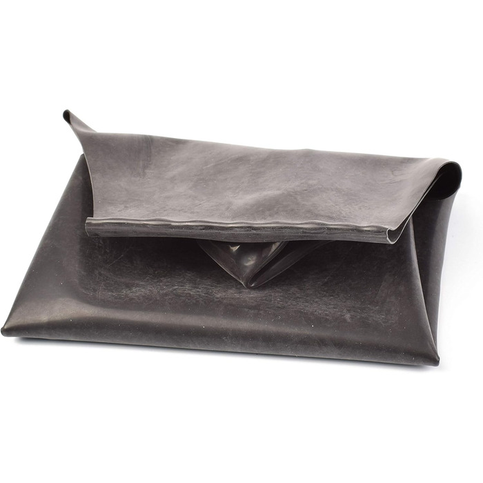 Латексний слип з пеніс-карманом Rubberfashion - коротка сексуальна латексна спідниця з презервативом для чоловіків, чорний, 0.4 мм, XL