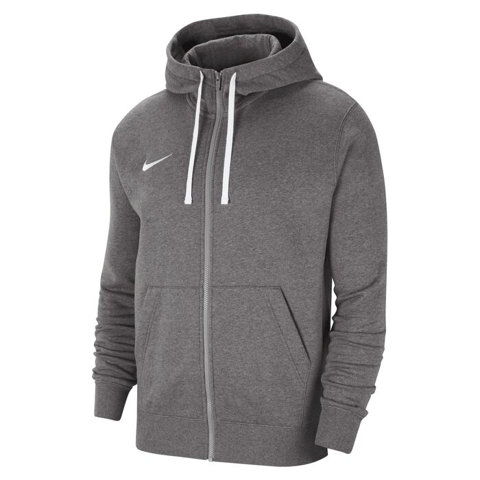 Чоловіча флісова кофта-худі Nike Park 20 з капюшоном та блискавкою, Charcoal Heather/White, розмір S