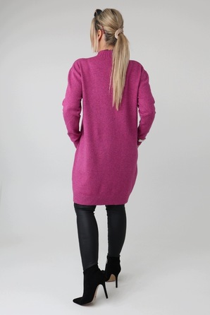 Жіночий світшот FEMIMODA рожевий, oversize, довжина нижче колін, розмір 42/44