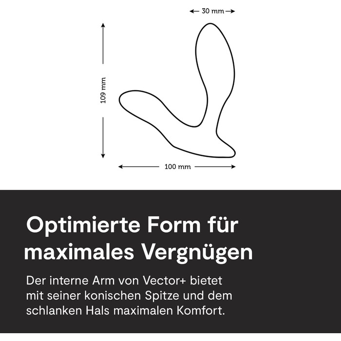 We-Vibe Vector + Virbierender Anal Plug: Масажер простати та периануму для чоловіків, дистанційне керування, додаток, гнучкий силіконовий секс-іграшка (чорний)