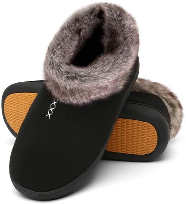 Жіночі домашні капці Mishansha з ефектом пам'яті (Memory Foam), протиковзні, розмір 40 EU, колір нічний чорний