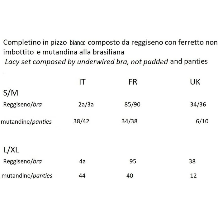 Комплект жіночої білизни Obsessive: бюстгальтер та труси (S-M, білий)