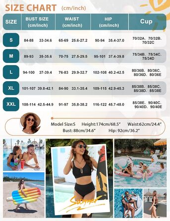 Бікіні жіночий комплект з пуш-ап, висока талія, слікучий ефект, двочастинний, сексуальний металевий U-подібний виріз з зав'язками, купальник, літня мода для жінок, чорний, розмір M