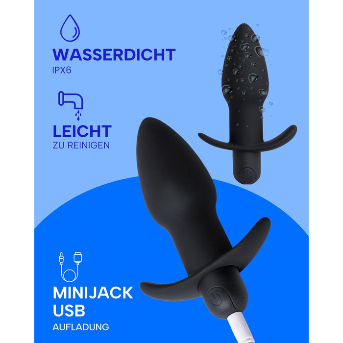 Анальний вібратор MySecretCase Analplug з пультом дистанційного керування, 10 режимів вібрації, USB-зарядка, для чоловіків та жінок