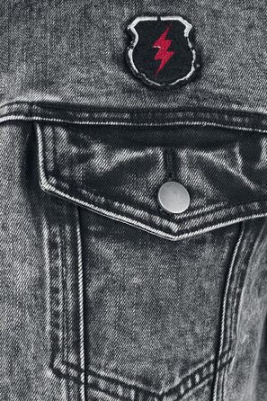 Чоловічий жилет Rock Rebel by EMP чорного кольору з ефектом Acid-Wash, розмір S