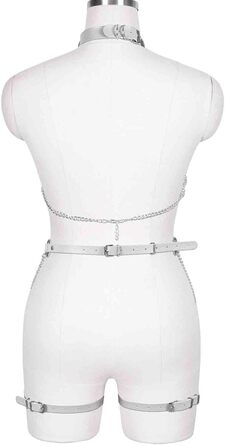 Жіночий комплект білизни: тілесний ланцюжок, набедрена стрічка, стрічка для панчіх, підтяжки