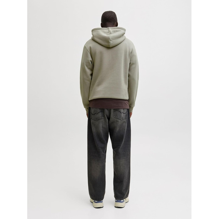 Чоловічий худі JACK & JONES Mae однотонний з капюшоном, колір Vetiver, розмір XS