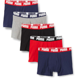 Боксер чоловічий PUMA Basic (5 шт. в упаковці), XL, багато кольорів (синій/червоний/чорний)