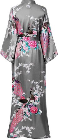 Халат жіночий довгий шовковий, квітковий принт, Babeyond. Ідеальний для дому, відпочинку та вечірок. Однорозмірний.