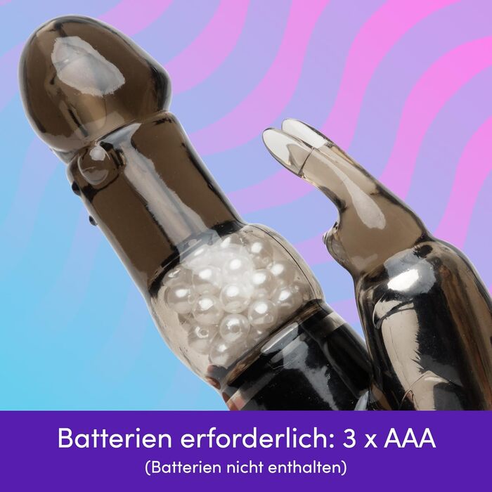 Вібратор Lovehoney Jessica Rabbit | Подвійна стимуляція для дорослих | 13 см вібратор з ротаційним валом | Стимулятор клітора та G-точки | Водонепроникний масажер для жінок та пар | Чорний