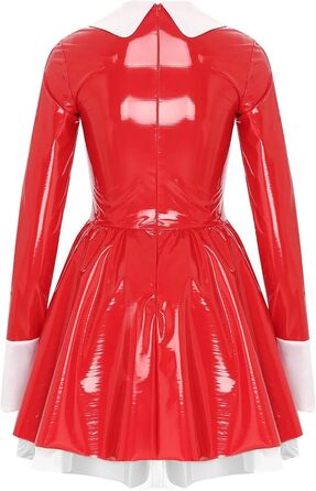 Жіноча спідня білизна Еротичний французький костюм горничної Cosplay A-line (Червоний, 4XL)