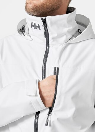 Чоловіча утеплена куртка-мідлеєр Helly Hansen Midlayer Crew Jacket 2.0 з капюшоном, водонепроникна outdoor-куртка, біла, розмір 4XL