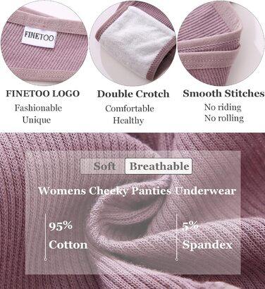 Сексуальний жіночий бразильський бікіні-сет FINETOO з бавовни (XL, чорний*6 + сірий*2 + білий*2)