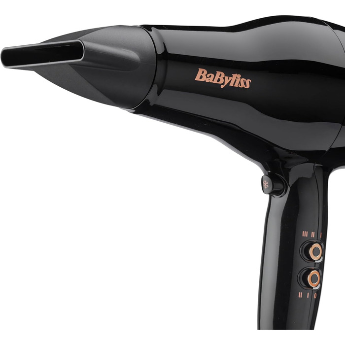 Професійний фен для волосся BaByliss Pro Power 2300W з іонізацією, AC-двигуном та антифриз-ефектом, чорний, D5245E EU