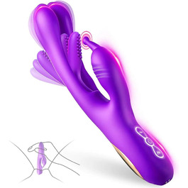 3-в-1 вібратор для жінок: стимуляція G-точки та клітора з 7 режимами вібрації та 7 режимами імпульсу (фіолетовий)