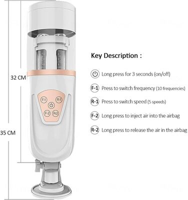 Електричний мастурбатор для чоловіків з 10 телескопічними функціями та 5 швидкостями - стимулятор пеніса, секс-іграшка