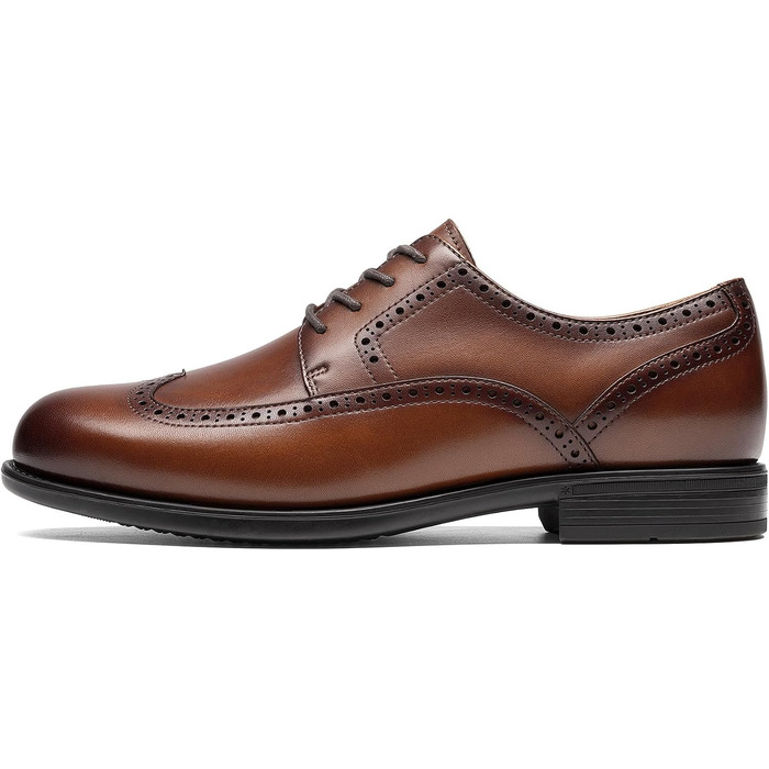 Чоловічі шкіряні туфлі Bruno Marc Brogue Wingtip світло-коричневого кольору, розмір 44 EU