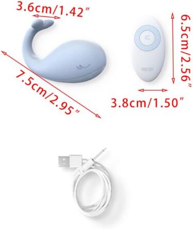 Вібруюче яйце 5 частот Blue Whale з пультом дистанційного керування, силіконовий вібратор для G-точки, мастурбатор, сексуальна іграшка