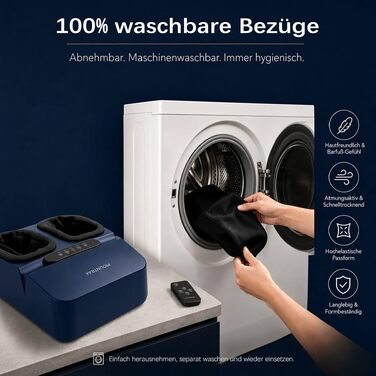 Масажер для ніг Mountrax з функцією Shiatsu та підігрівом до 55°C від плантарного фасціїту, темно-синій