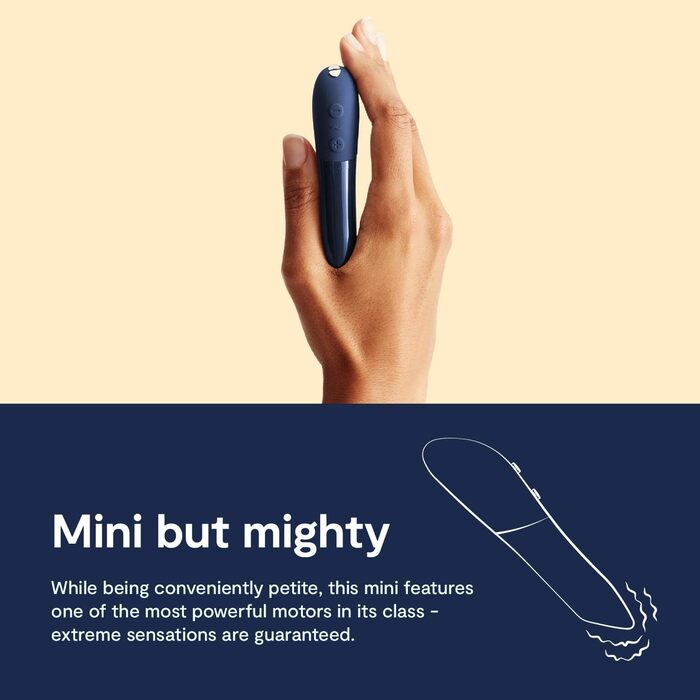 We-Vibe Tango X Bullet Вібратор для жінок: 8 режимів, 10 вібрацій, водонепроникний, синій (Midnight Blue) для подорожей