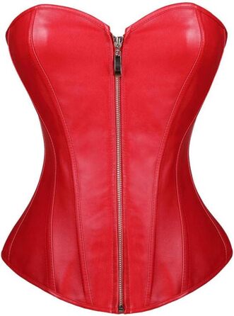Сексуальний комплект спідньої білизни: нічна сорочка, корсет, топ у стилі стимпанк з блискавкою, боді, бюстгальтер, цинчер, великі розміри (3XL), чорний, штучна шкіра