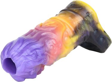 Силіконова маска для пеніса - реалістична чоловіча накладка з кільцем для яєчок, потовщена чоловіча накладка для збільшення пеніса та продовження статевого акту, G-spot екстендер