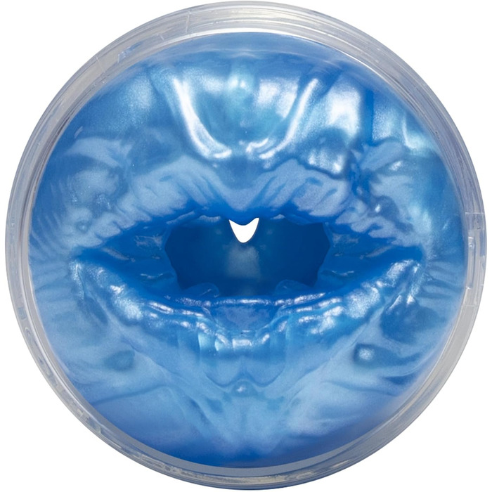 Fleshlight Quickshot Turbo Blue Ice - Мастурбатор з надзвичайно реалістичним покриттям SuperSkin, синій (Alien Mouth)