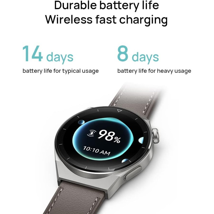 Смарт-годинник HUAWEI Watch GT 3 Pro 46mm (Титан, Сапфірове скло), сірий — Моніторинг SpO2 та пульсу, режим дайвінгу, бездротове заряджання