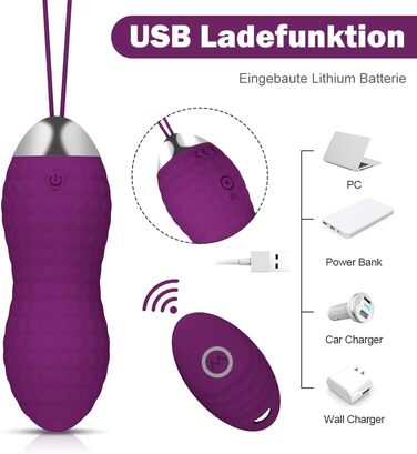 Вібратор-кулька Allmay Liebeskugeln Vibration: стимуляція G-точки та клітора, 10 режимів, з пультом керування, для пар