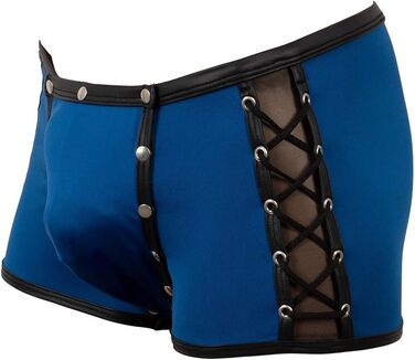 Боксерки чоловічі Orion знімний мішечок, шнурівка, блискавка, XL, блакитний/чорний