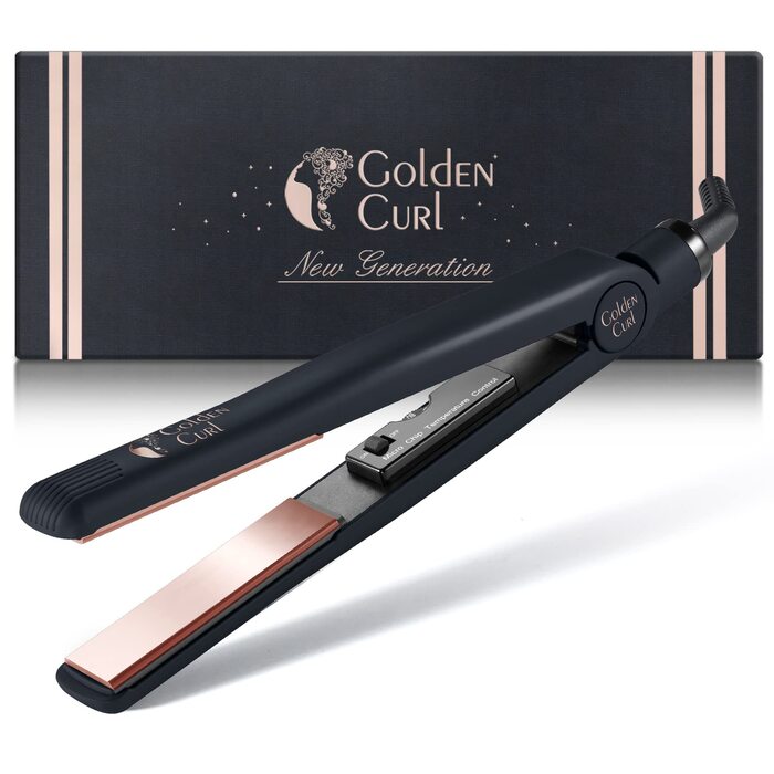 Випрямляч та плойка для волосся 2 в 1 для гладкого волосся та локонів, Rose Gold (31x3 см)