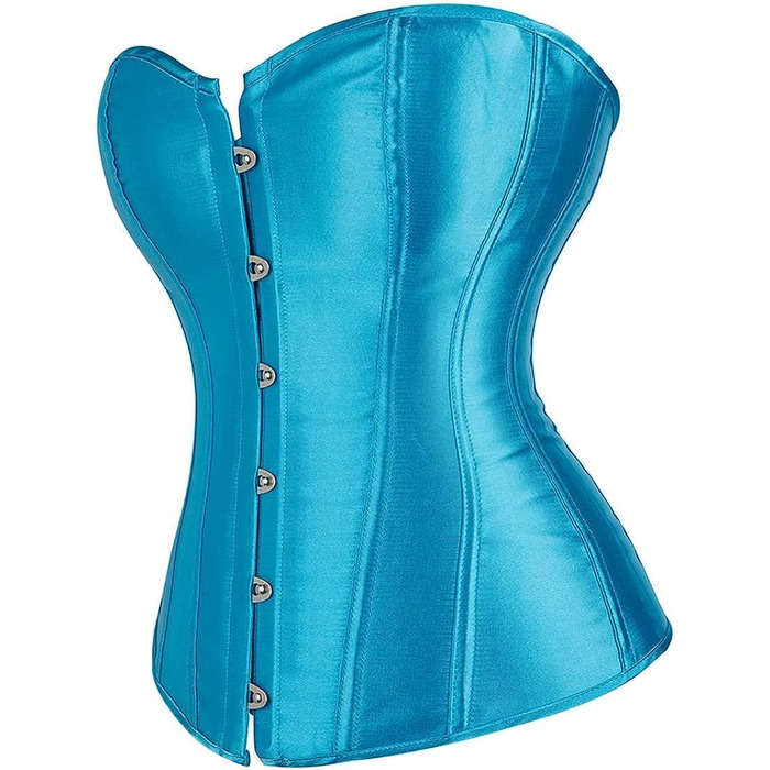 Корсет Daen Korsett розмір plus size, сексуальний корсет, топ, спідня білизна (M, світло-блакитний)