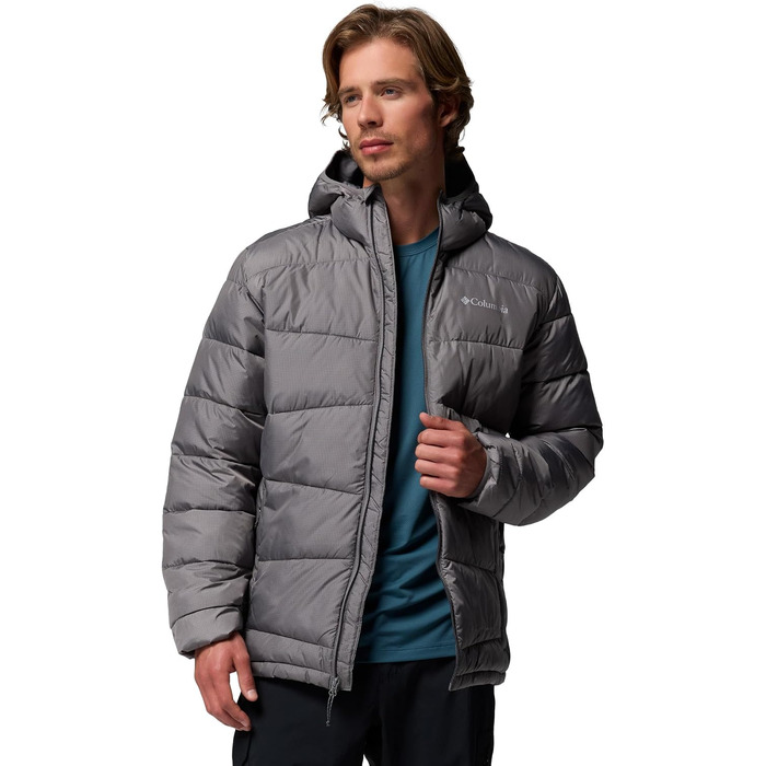 Чоловіча зимова куртка-пуховик Columbia Fiveile Butte™ II з капюшоном, City Grey, розмір XL