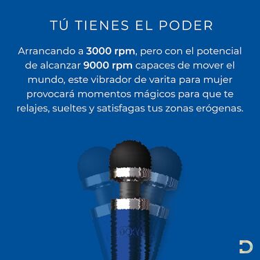 Масажер для тіла Doxy Die Cast 3: перезаряджуваний жіночий вібратор Magic Wand (блакитний)