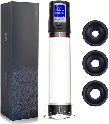 Насос для збільшення статевого члена для чоловіків: 2 режими, 4 рівні тиску, еротична іграшка для дорослих