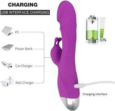 Вібратор для жінок Klitoris та G-точка, силіконовий кролик, 10 режимів вібрації, анальний дildo, реалістична іграшка для дорослих, RoseRed