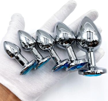 Анальні пробки з металу: набір для дорослих, 5 розмірів, для чоловіків та жінок. Іграшки для пар, дорослі інтимні іграшки