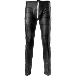 Боді з екошкіри для чоловіків Maeau, блискучий catsuit, леотард, комбінезон, клубний одяг, костюм, шкіряні шорти, мокра шкіра, жилет, для Хелловіну, косплей, чорний, розмір 3, 38