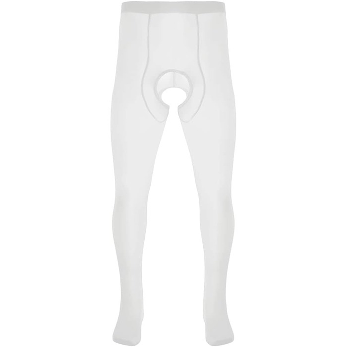 Чоловічі шкарпетки-колготки, сексуальна білизна, колготки з закритими пальцями та відкритим кроком, білий універсальний розмір