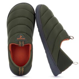 Чоловічі домашні капці-лофери RockDove Pufflite двоколірні стібані з підошвою для дому та вулиці, колір: мисливський зелений, розмір 44 EU