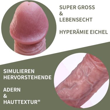 Реалістичний дилда, 20.7 см, з матеріалу, безпечного для тіла, для жінок, з присоскою, John