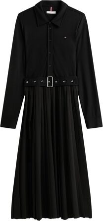 Поло Tommy Hilfiger Interlock Mix Media DRS Ls WW0WW48398 Black (Чорне) - Жіноче поло-плаття
