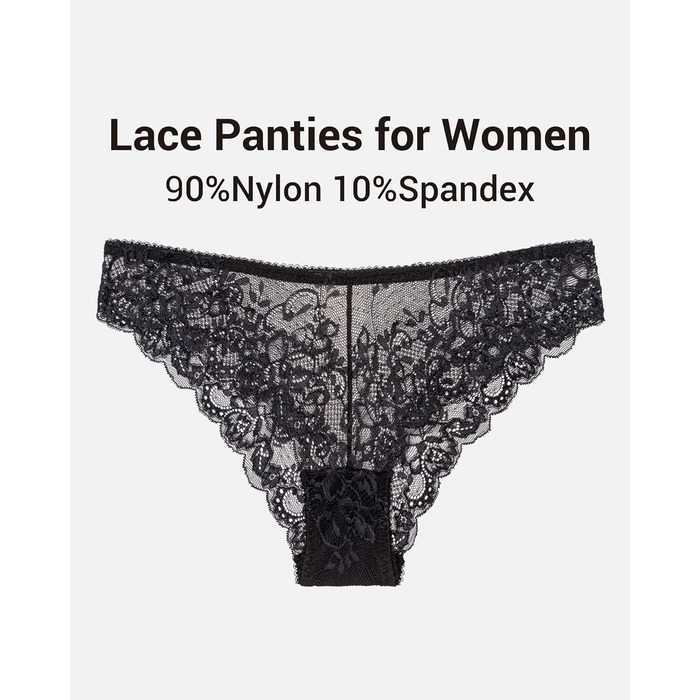 5 пар жіночих мереживних трусиків-танга, чорний колір, S-X (XL), зручні, дихаючі, мереживні трусики, сеクシー спідня білизна