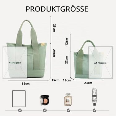 Жіноча сумка-шопер Aucuu з канвасу чорного кольору, містка сумка через плече з блискавкою для роботи, навчання та подорожей