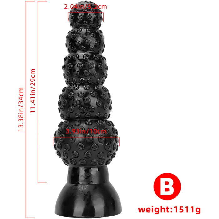 Анальний плаг XXL з сильним присоском для жінок - BDSM іграшки для стимуляції G-точки та анусу