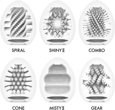 Масажер для тіла Tenga Stronger Package (6 шт.), Колір: Коричневий, 7 см