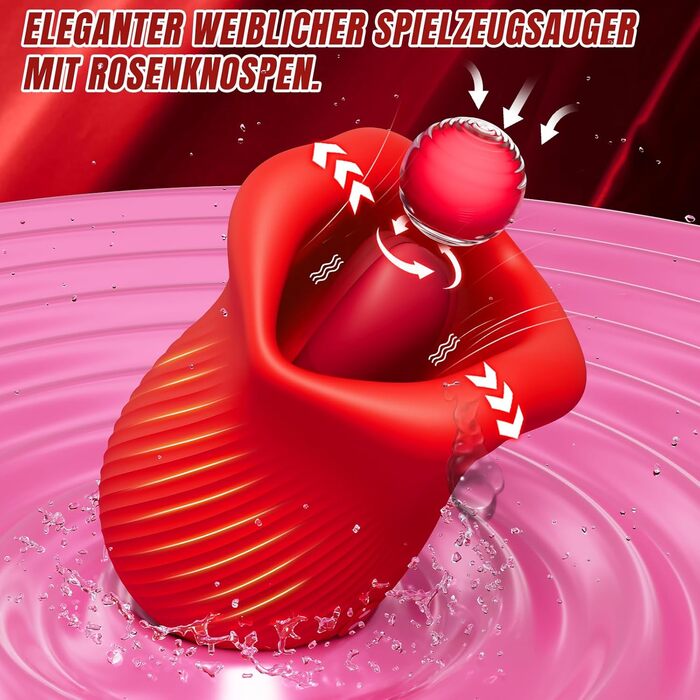 Вібратор Sauger для жінок: 8 режимів, 10 licking, 360° обертання. Іграшка для дорослих, для пар.