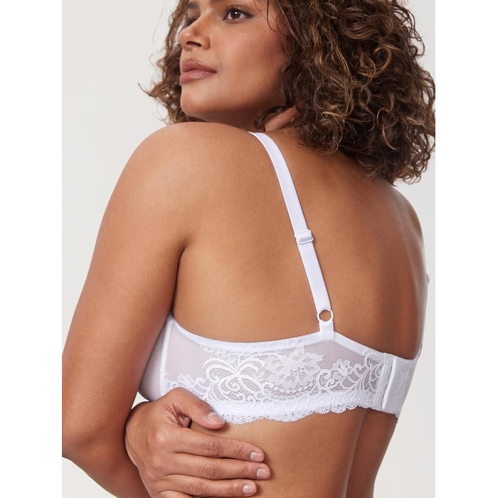 Бюстгальтер мереживний з кісточками Delimira великі розміри, повне покриття, білий (90E)