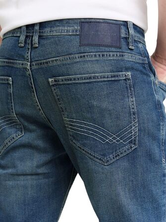 Чоловічі джинси Tom Tailor TTMARVIN Straight з еластичним стрейчем, Used Mid Stone Blue Denim, 34W/30L